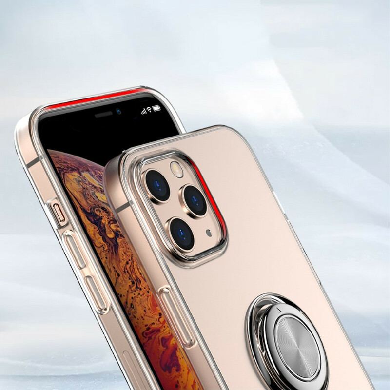 Coque iPhone 12 / 12 Pro Transparente avec Anneau-Support