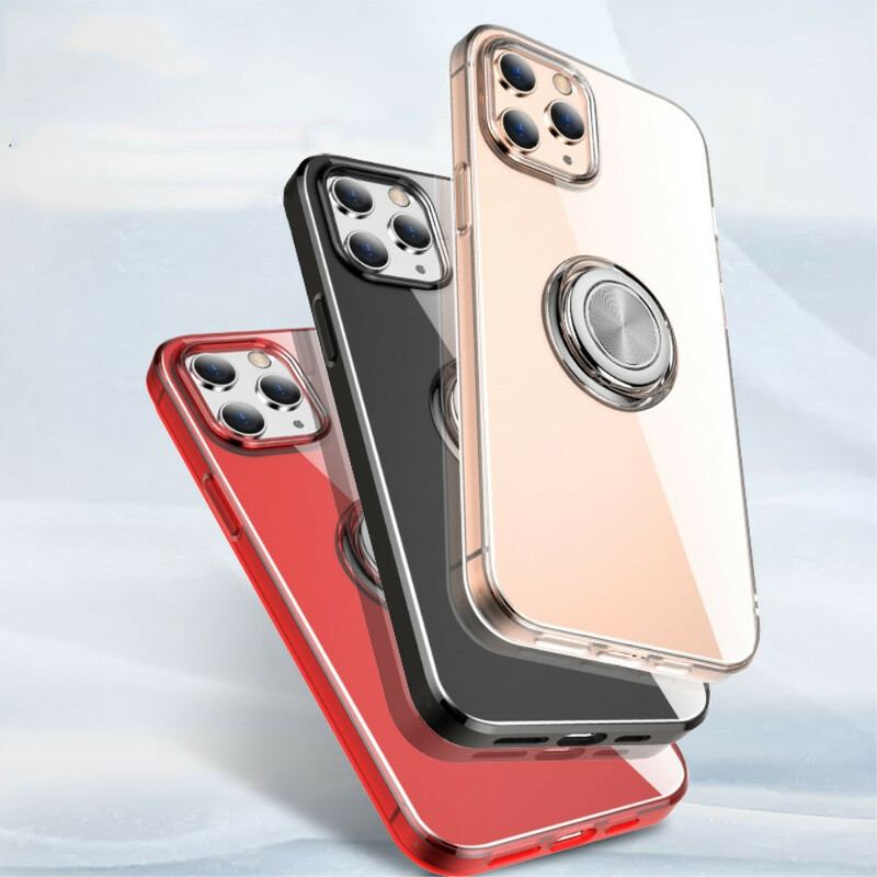 Coque iPhone 12 / 12 Pro Transparente avec Anneau-Support