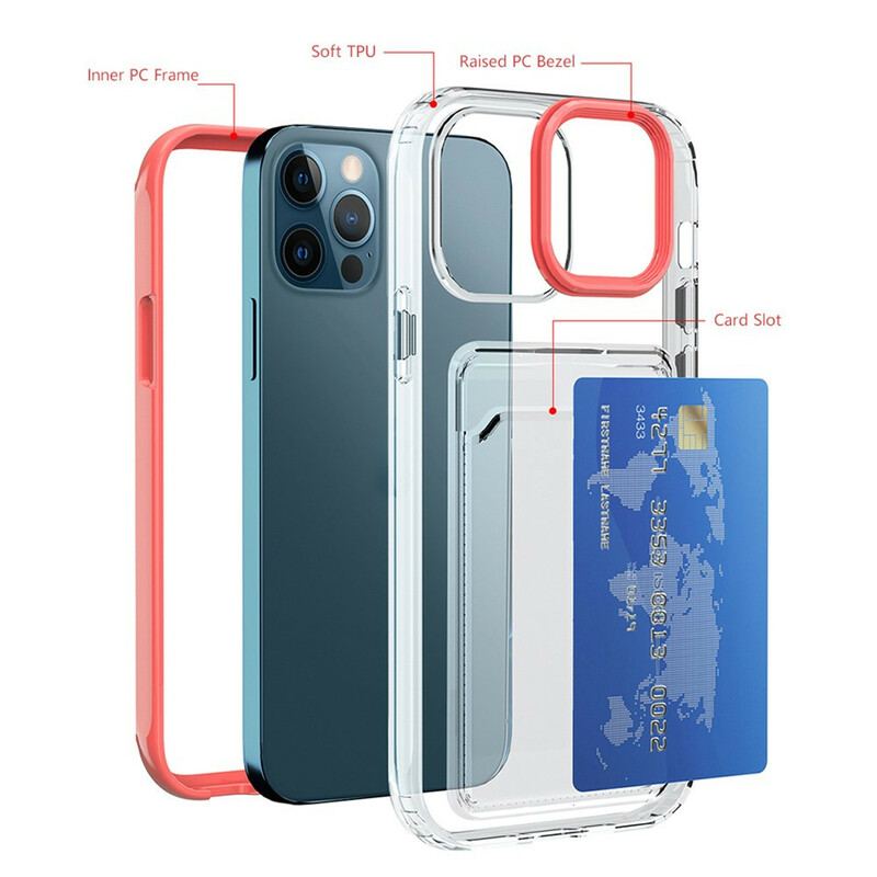 Coque iPhone 12 / 12 Pro Transparente Hybride Porte-Carte