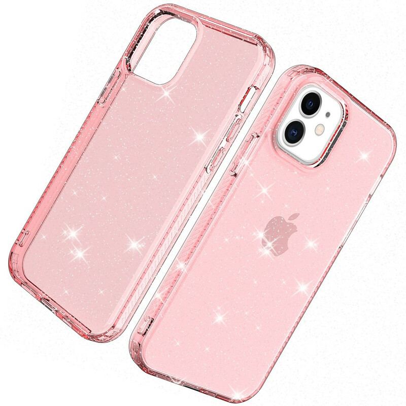 Coque iPhone 12 / 12 Pro Transparente Paillettes Renforcée