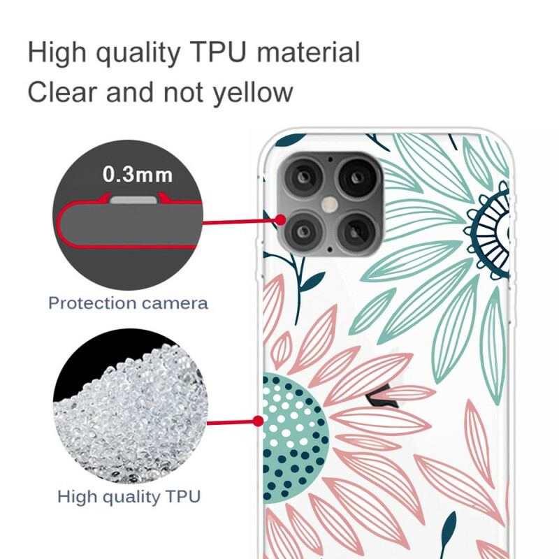 Coque iPhone 12 / 12 Pro Transparente Une Fleur