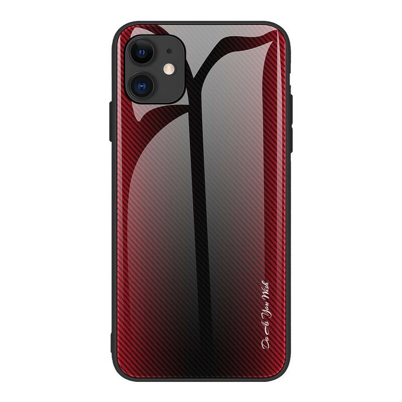 Coque iPhone 12 / 12 Pro Verre Trempé Fibre Carbone Classique