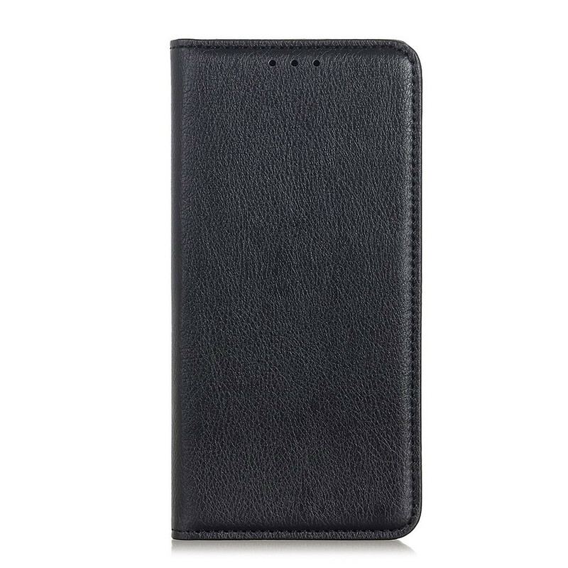 Flip Cover iPhone 12 / 12 Pro Cuir Litchi Fendu Business