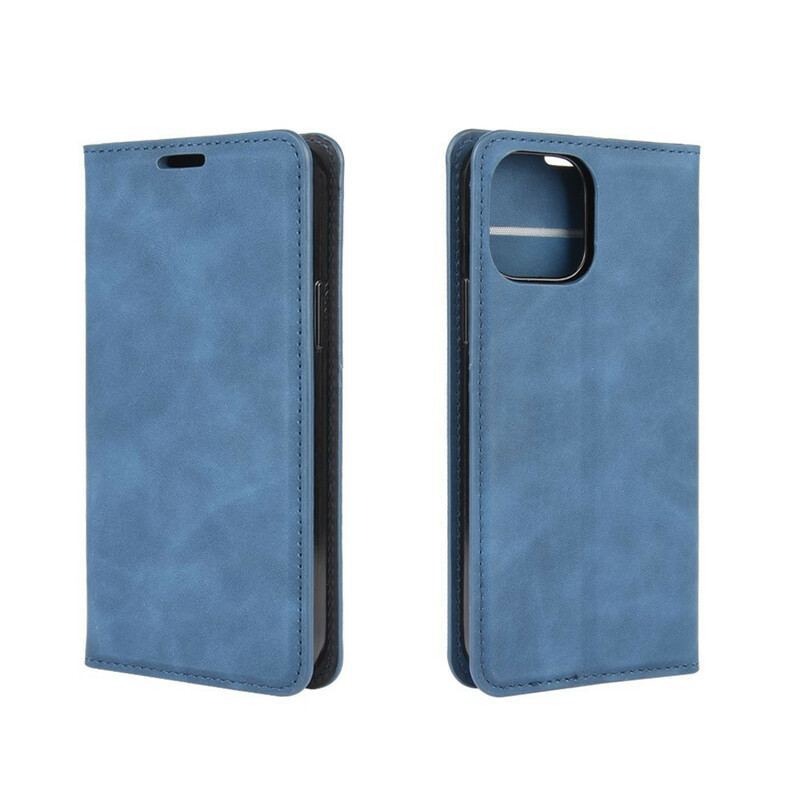 Flip Cover iPhone 12 / 12 Pro Effet Cuir Douceur