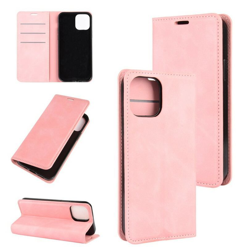 Flip Cover iPhone 12 / 12 Pro Effet Cuir Douceur