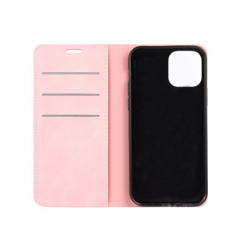 Flip Cover iPhone 12 / 12 Pro Effet Cuir Douceur