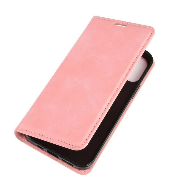 Flip Cover iPhone 12 / 12 Pro Effet Cuir Douceur