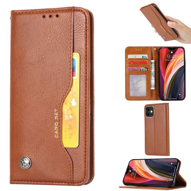 Flip Cover iPhone 12 / 12 Pro Simili Cuir Porte-Cartes