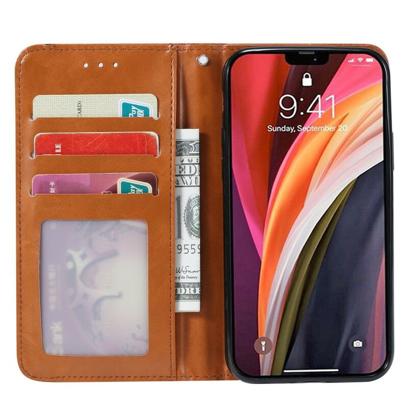 Flip Cover iPhone 12 / 12 Pro Simili Cuir Porte-Cartes