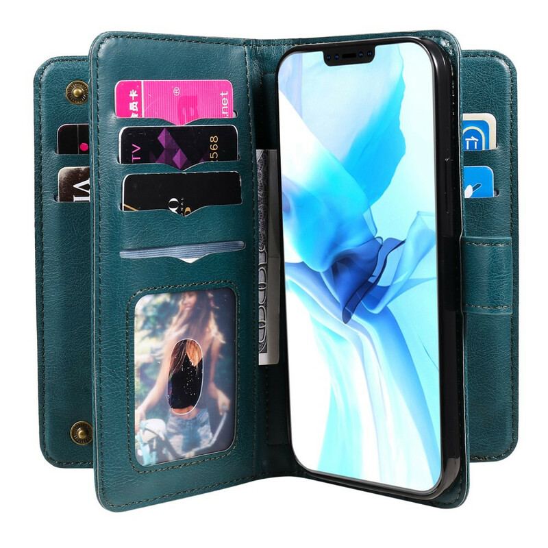 Housse iPhone 12 / 12 Pro Multi-fonctions 10 Porte-Cartes