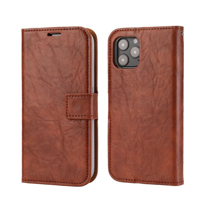 Housse iPhone 12 / 12 Pro Style Cuir Vielli Coque Détachable