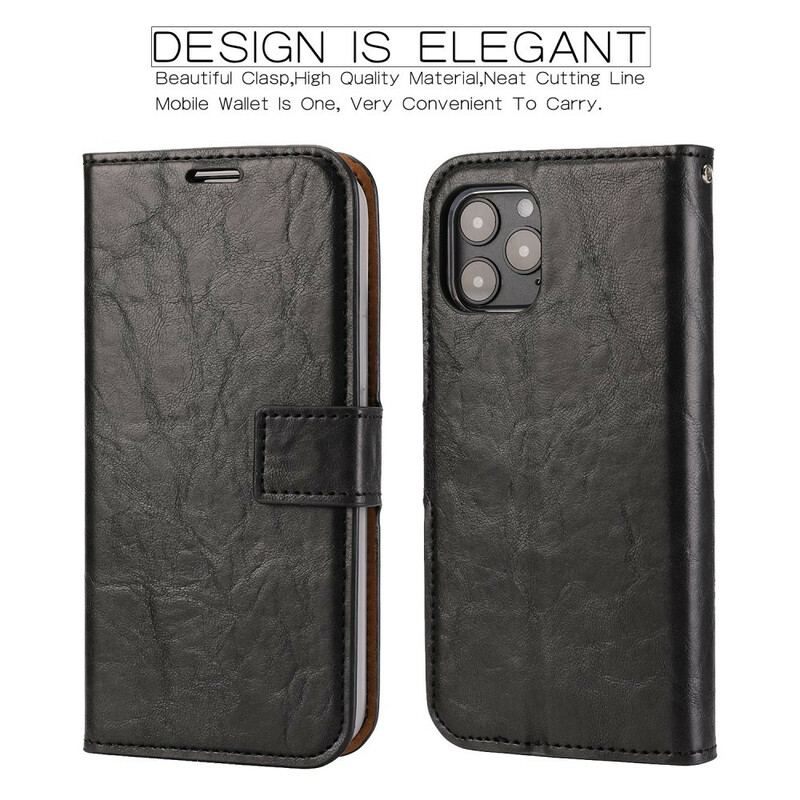 Housse iPhone 12 / 12 Pro Style Cuir Vielli Coque Détachable