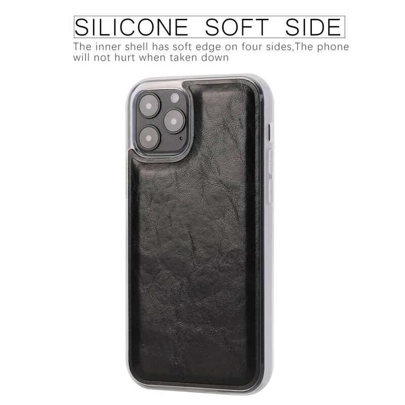 Housse iPhone 12 / 12 Pro Style Cuir Vielli Coque Détachable