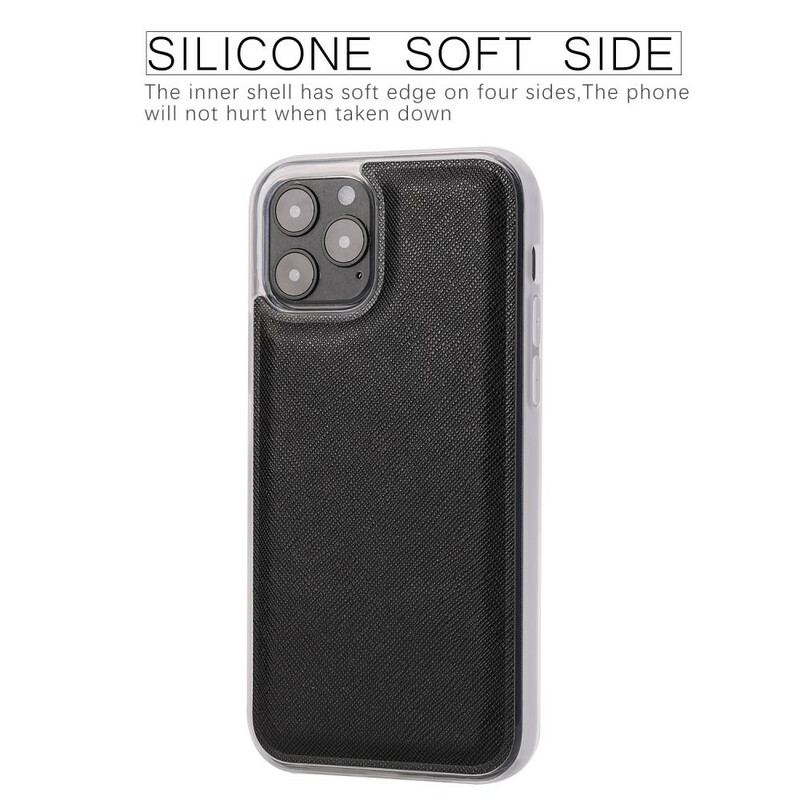 Housse iPhone 12 / 12 Pro Texturée avec Coque Détachable