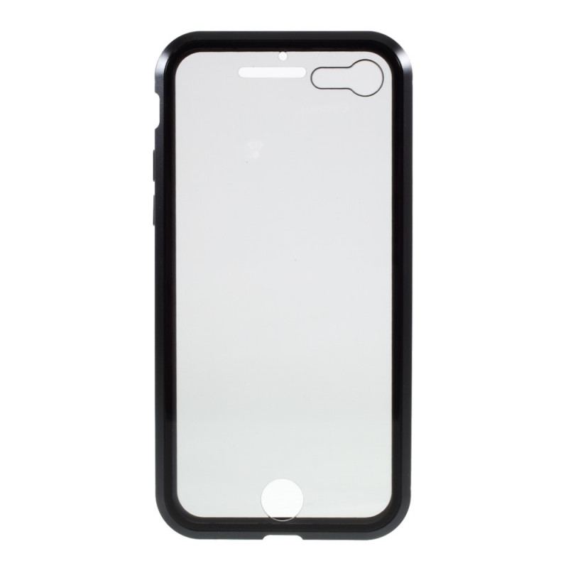 Coque iPhone SE 3 / SE 2 / 8 / 7 Avant et Arrière Verre Trempé et Métal