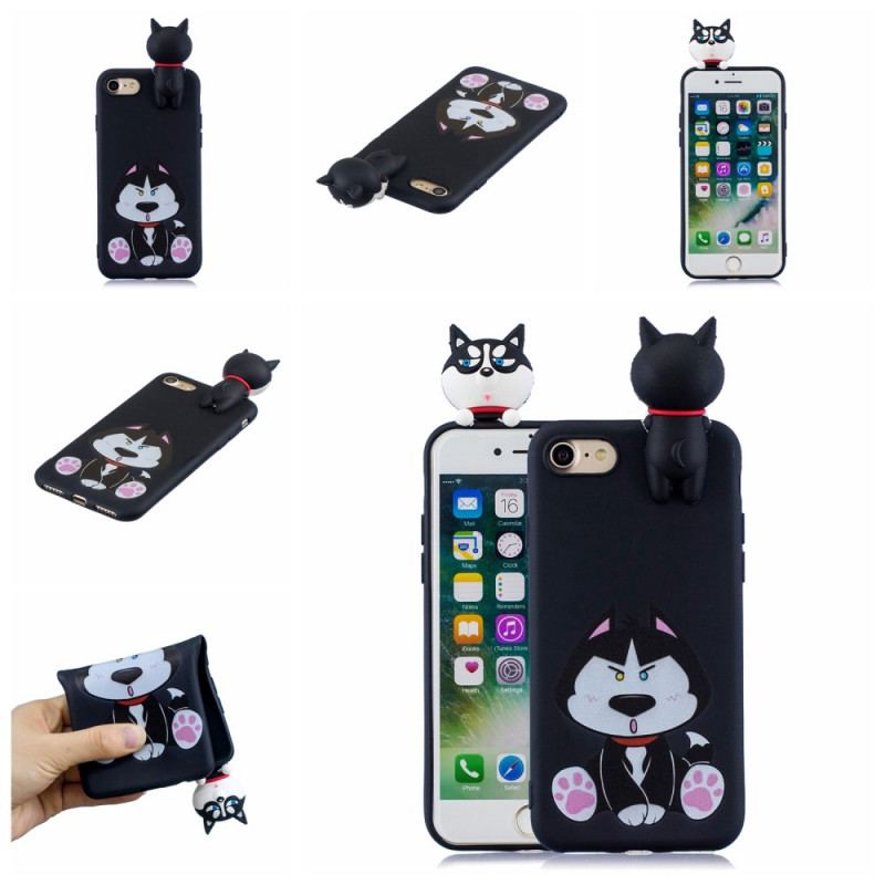 Coque iPhone SE 3 / SE 2 / 8 / 7 Chien Fun 3D