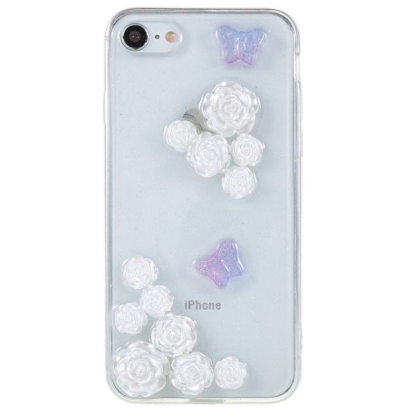 Coque iPhone SE 3 / SE 2 / 8 / 7 Fleurs 3D