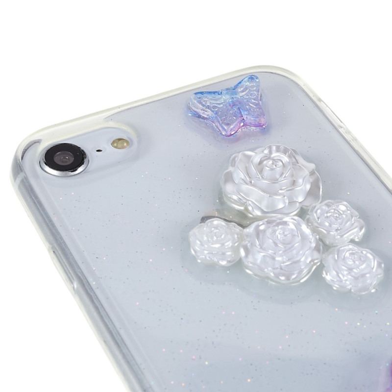 Coque iPhone SE 3 / SE 2 / 8 / 7 Fleurs 3D