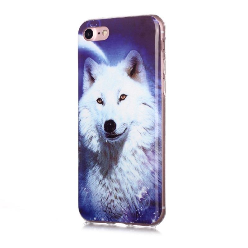 Coque iPhone SE 3 / SE 2 / 8 / 7 Fluorescente Loup