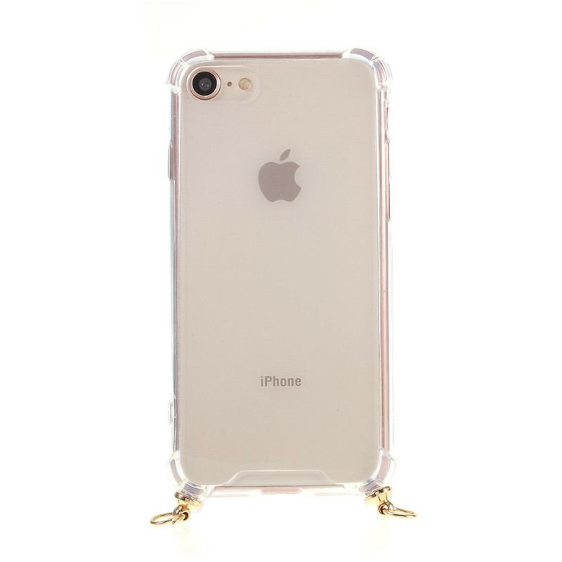 Coque iPhone SE 3 / 2 / 8 / 7 Hybride avec Cordon Coloré