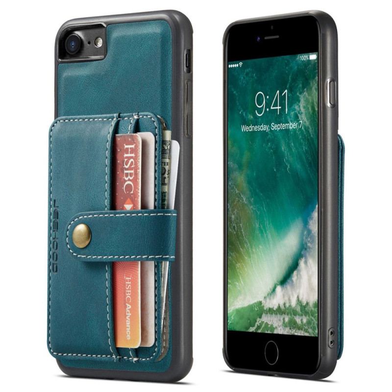 Coque iPhone SE 3 / SE 2 / 8 / 7 Porte-Cartes Détachable Anti-Vol