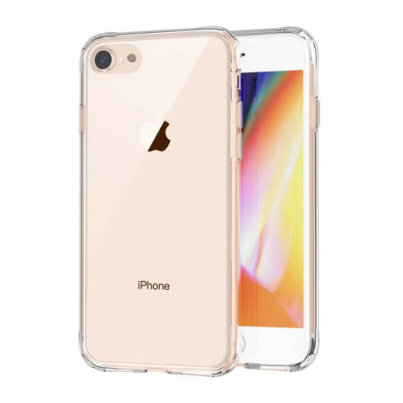 Coque iPhone SE 3 / 2 / 8 / 7 Transparente LEEU Verre et Acrylique