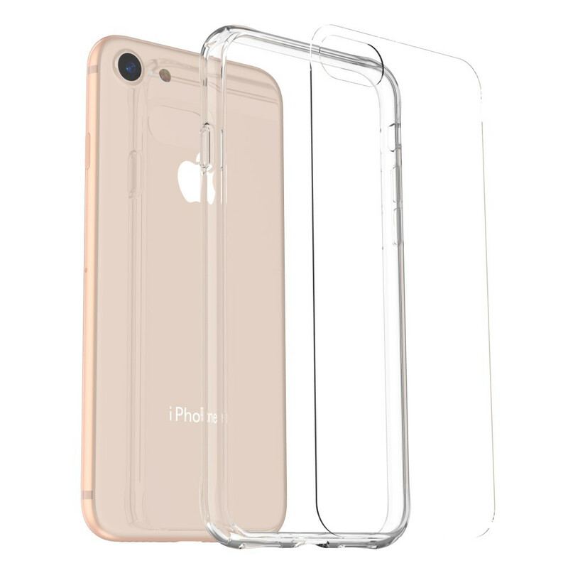 Coque iPhone SE 3 / 2 / 8 / 7 Transparente LEEU Verre et Acrylique