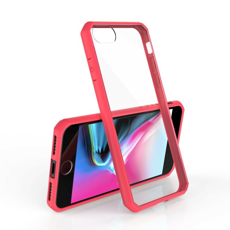 Coque iPhone SE 3 / 2 / 8 / 7 Transparente Rebords Colorés