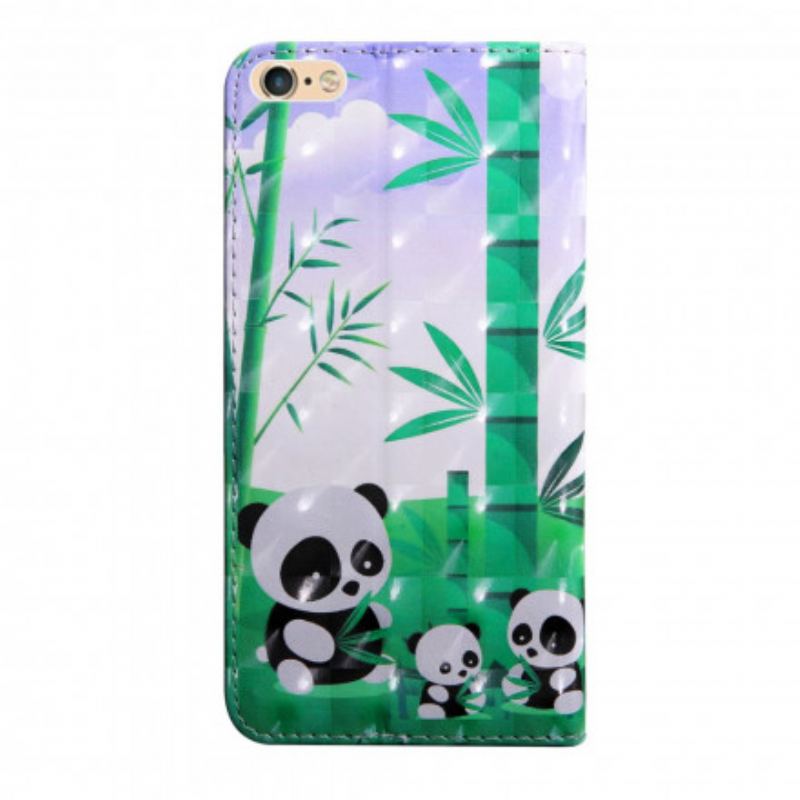 Housse iPhone SE 3 / 2 / 8 / 7 Maman, Octave et Anne les Pandas