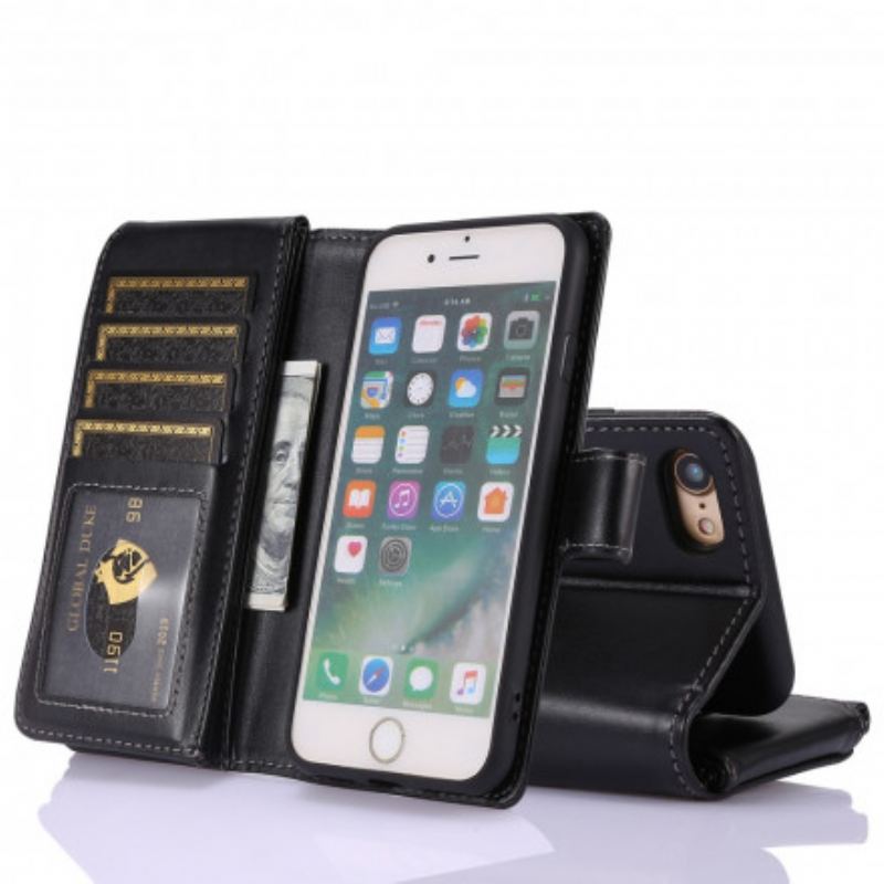 Housse iPhone SE 3 / 2 / 8 / 7 Multi-fonctions Porte-Monnaie Business