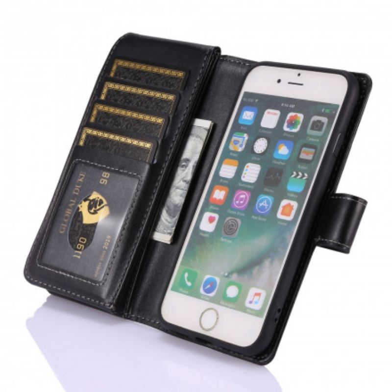 Housse iPhone SE 3 / 2 / 8 / 7 Multi-fonctions Porte-Monnaie Business