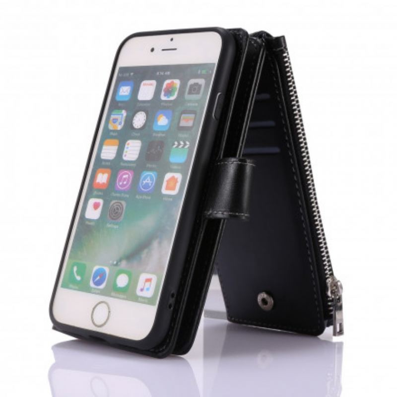 Housse iPhone SE 3 / 2 / 8 / 7 Multi-fonctions Porte-Monnaie Business