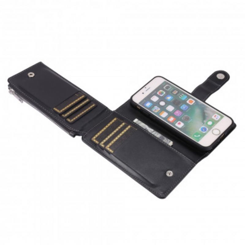 Housse iPhone SE 3 / 2 / 8 / 7 Multi-fonctions Porte-Monnaie Business