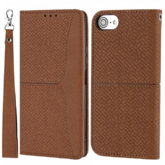 Housse iPhone SE 3 / SE 2 / 8 / 7 Style Tissé à Lanière