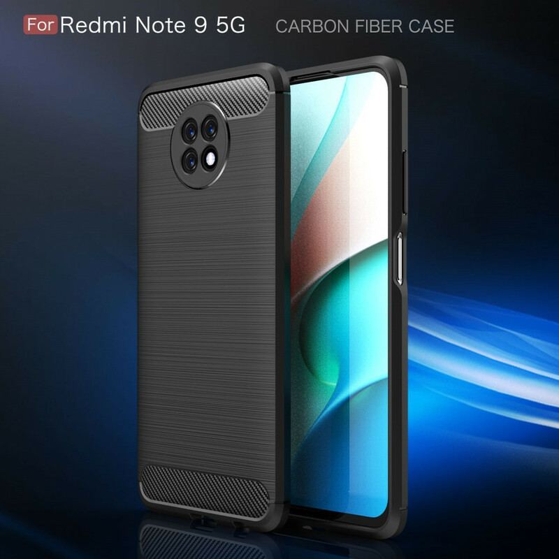 Coque Xiaomi Redmi Note 9 5G / Note 9T 5G Fibre Carbone Brossée