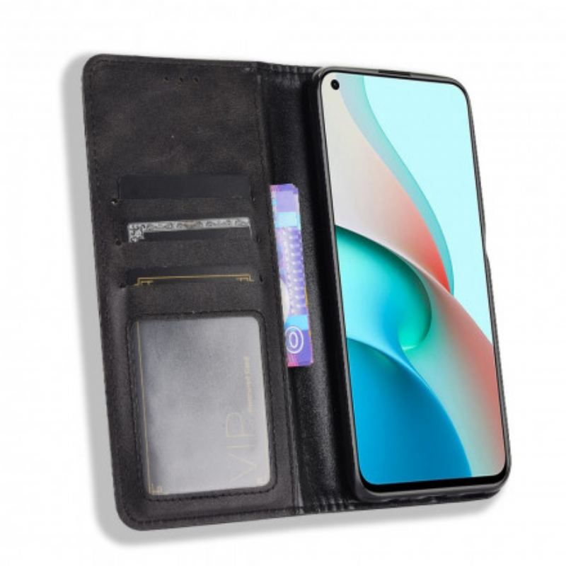 Flip Cover Xiaomi Redmi Note 9 5G / Redmi Note 9T 5G Effet Cuir Stylisé