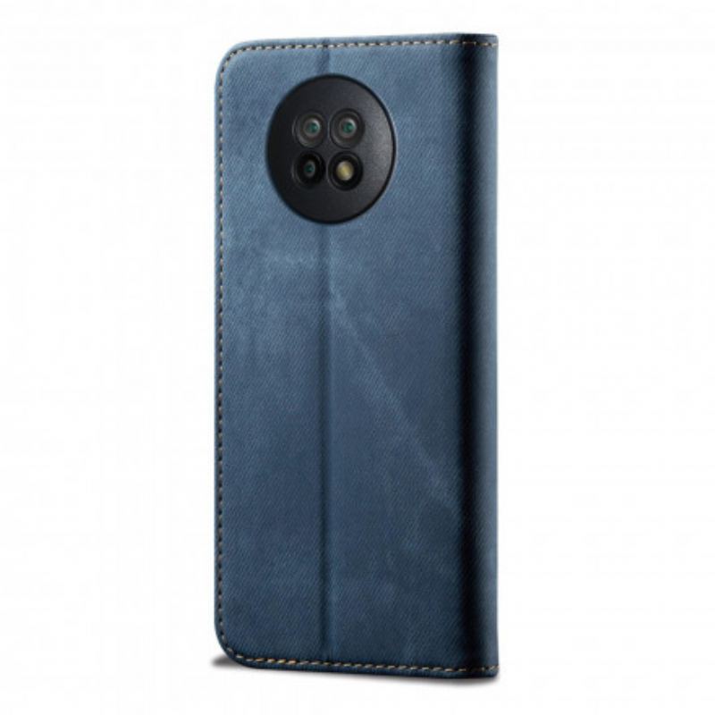 Flip Cover Xiaomi Redmi Note 9 5G  / Redmi Note 9T 5G Tissu Jeans