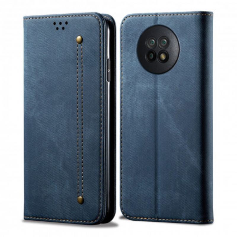 Flip Cover Xiaomi Redmi Note 9 5G  / Redmi Note 9T 5G Tissu Jeans