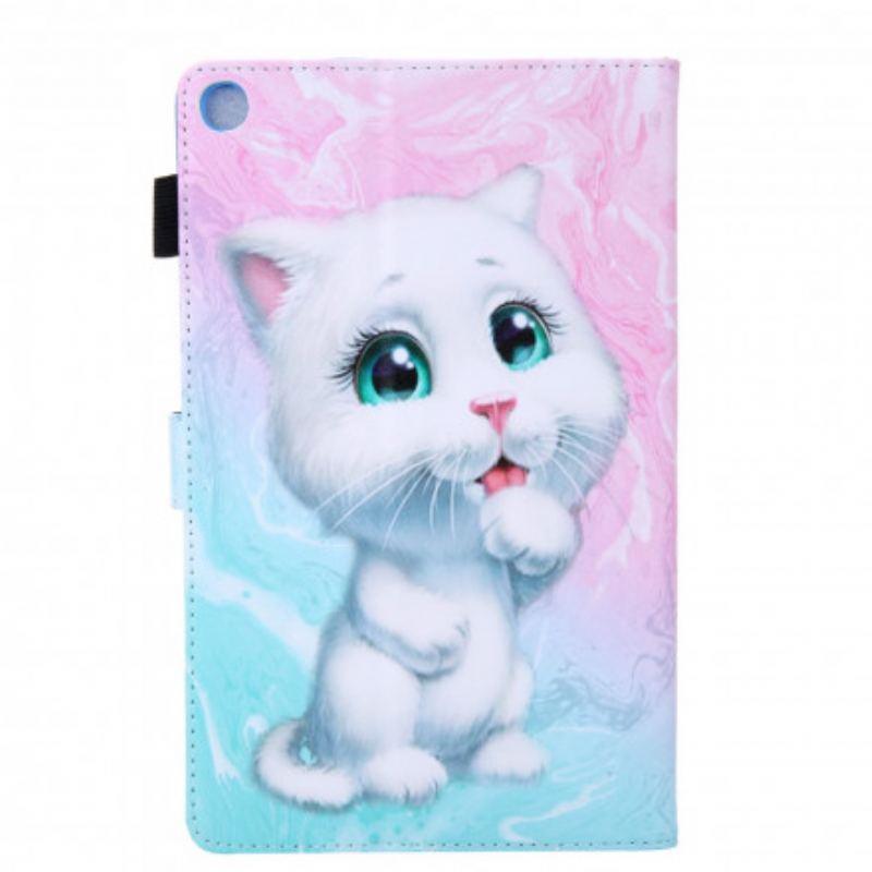 Housse Samsung Galaxy Tab A7 (2020) Chaton Marbre