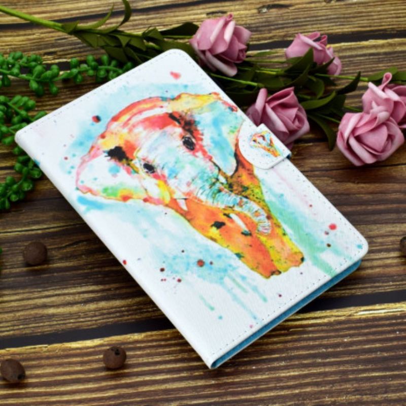 Housse Samsung Galaxy Tab A7 (2020) Éléphant Aquarelle