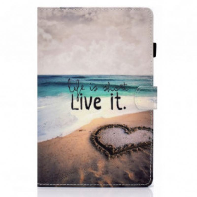 Housse Samsung Galaxy Tab A7 (2020) Life is Short Plage