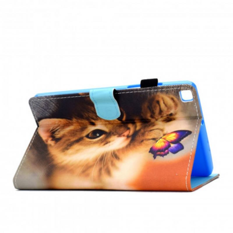 Housse Samsung Galaxy Tab A7 (2020) Mon Chaton et Papillon