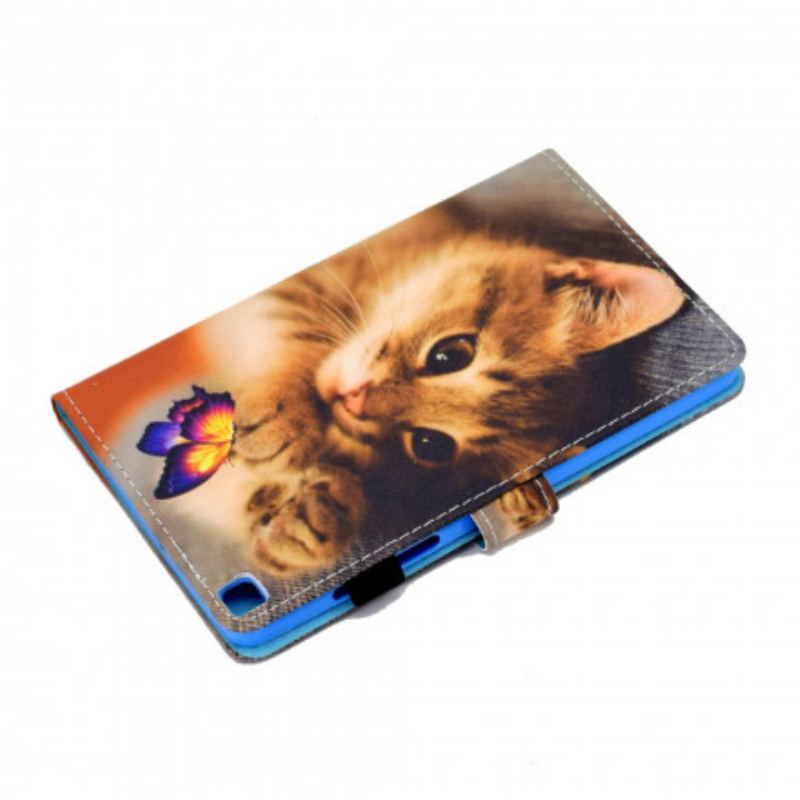 Housse Samsung Galaxy Tab A7 (2020) Mon Chaton et Papillon