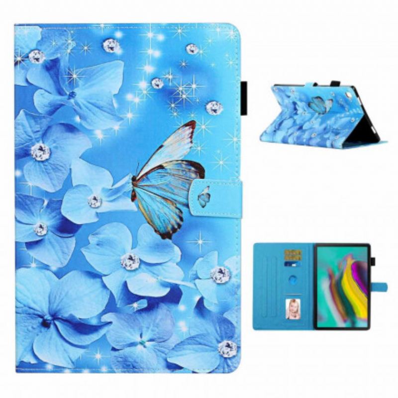 Housse Samsung Galaxy Tab A7 (2020) Papillons Diamants