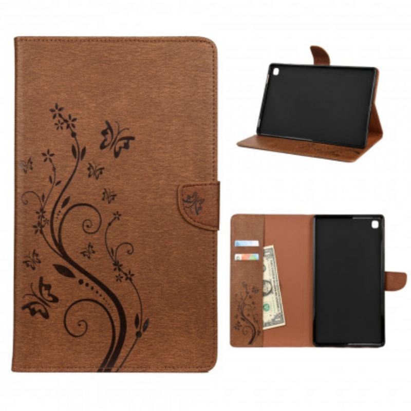 Housse Samsung Galaxy Tab A7 (2020) Papillons Floraux