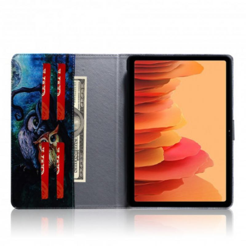 Housse Samsung Galaxy Tab A7 (2020) Peinture Hiboux