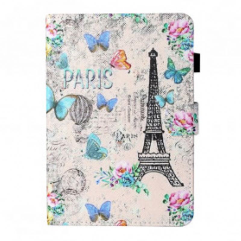 Housse Samsung Galaxy Tab A7 (2020) Tour Eiffel Papillons