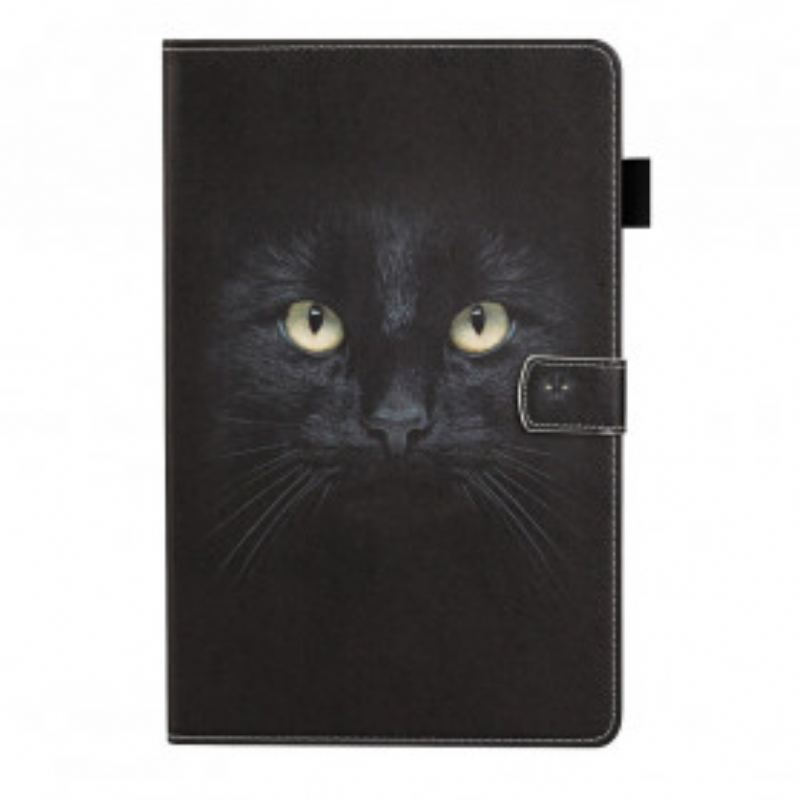 Housse Samsung Galaxy Tab A7 (2020) Yeux de Chat Noir