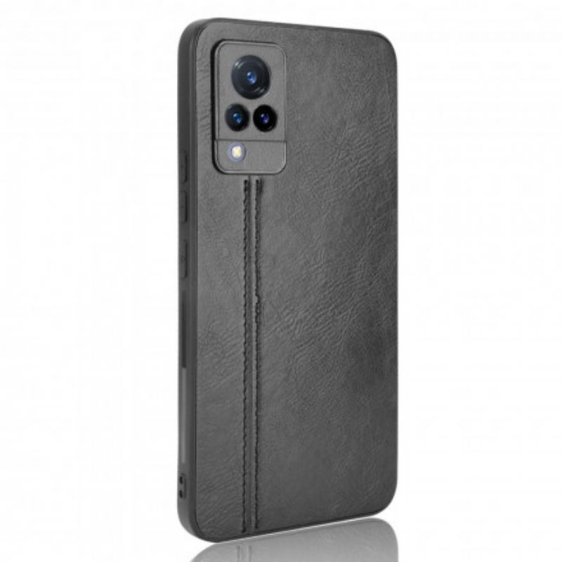 Coque Vivo V21 5G Effet Cuir Couture