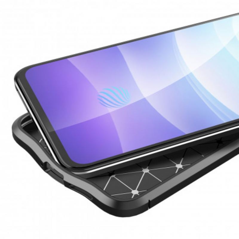 Coque Vivo V21 5G Effet Cuir Litchi Double Line